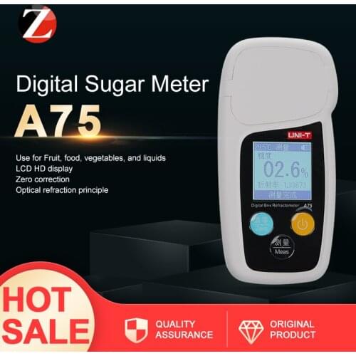 Digital Sugar Meter Uni-t Concentration meter Analytical Instruments Fruit Food Vegetables Solution A75 Sugar Detecting Device