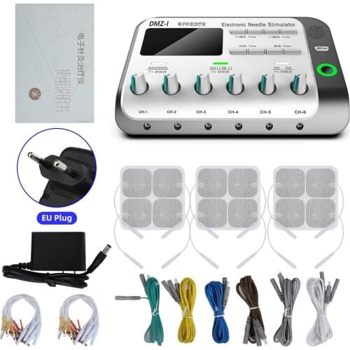 6 Output Channel EMS Electrostimulator Physiotherapy TENS Machines Shock Wave Massage Body Electrode Tens Pads Acupuncture Patch