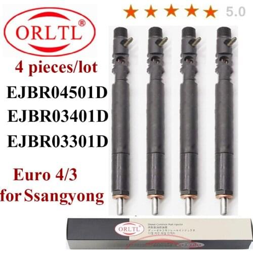 4PC Nozzle EJBR03301D EJBR03401D Injector A6640170021 6640170221 A6640170121 EJBR04501D For SSANGYONG Kyron Actyon JMC Euro 4/3