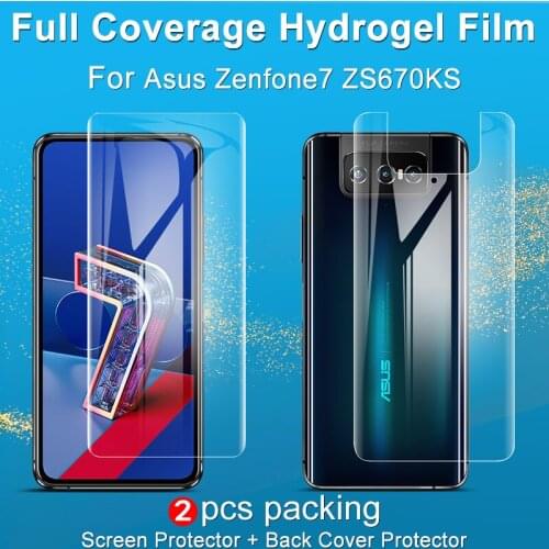 IMAK Hydrogel III For Asus Zenfone7/7 Pro ZS670KS ZS671KS Screen Protector Rear Front Back Soft Full Coverage Protective Film