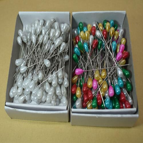 144PCS Positioning Needles DIY Sewing Tools Accessory Patchwork Locating Pearl Light Straight Colorful White Pins Wholesale