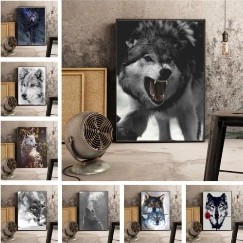 Wolf 5D DIY Painting Painting Embroidery Animal Diamond art Diamond Picture Home Decor Christmas gift