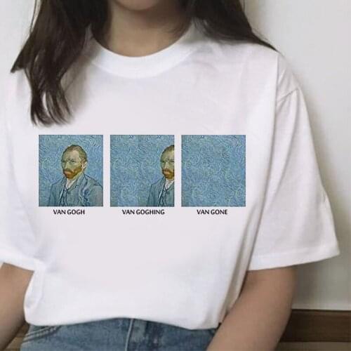 Van Gogh Oil Painting Fashion Summer Tops T Shirt Women Tshirt Graphic Tee Women T-shirt Female Tee Shirt 90s Girls Tee Tshirt