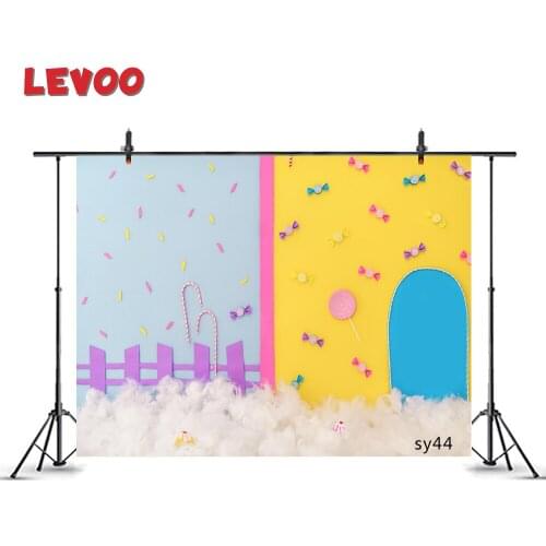 LEVOO Photo Background Colorful Candy Cotton Kids Portrait Photography Backdrop Photocall Photo Studio Props Vinyl Fotografia