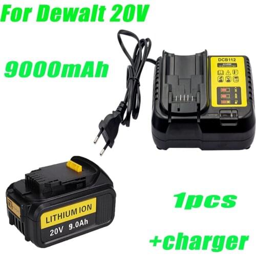 20V 9000mAh Li-ion Battery is Suitable for DeWalt Power Tools MAX XR DCB180 DCB181 DCB182 DCB201 DCB201-2 DCB200, Free Shipping