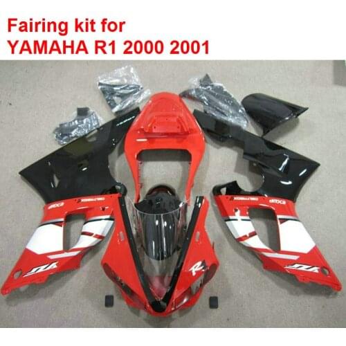 Injection mold fairings for YAMAHA red black R1 2000 2001 fairing kit YZF R1 00 01 MM124