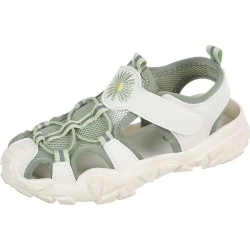 Fashion shoes girl popular pu flower tied kids girl sandals Anti-slippery Wear-resistant Collision cut gladiator children shoes