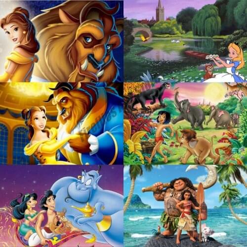 5D DIY Disney Diamond Painting Cross Stitch Kits Cartoon Painting Gift Square Diamond Embroidery Mosaic Full Pattern Home Decor