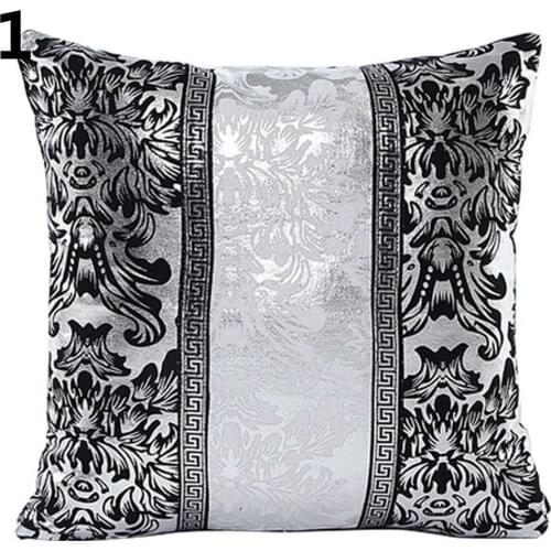 New arrival Noble elegant Vintage Modern Black and White Flower Throw Pillow Cushion Cover Case Home Sofa Decor drop shipping