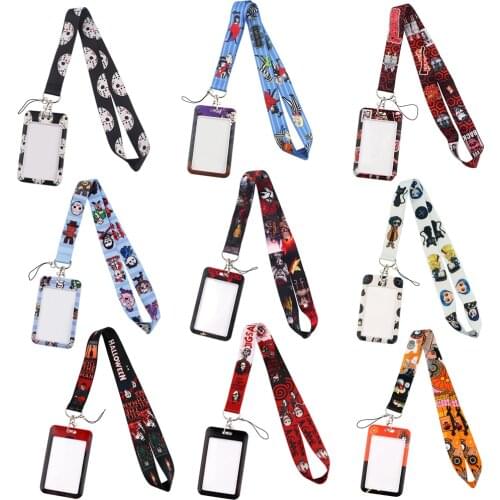 JF0048 Classic Horror Movies Neck Strap Lanyards Keychain Badge Holder ID Card Passport Hanging Rope Lariat Lanyard Key Chain