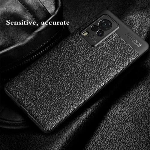50Pcs/Lot Slim PU Leather Grain Phone Case For VIVO V21 IQOO Z3 Y72 5 Pro U1 Y53s Y200 Y20S Y11S Y12 Texture Cover