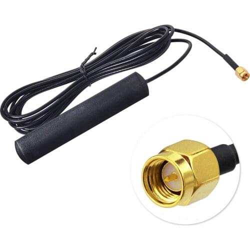Superbat 2dbi 824 -960Mhz 1710-1990Mhz Aerial Booster GSM Antenna SMA Plug Connector 60 Watt 50 ohm 155*20*5mm 3M Cable