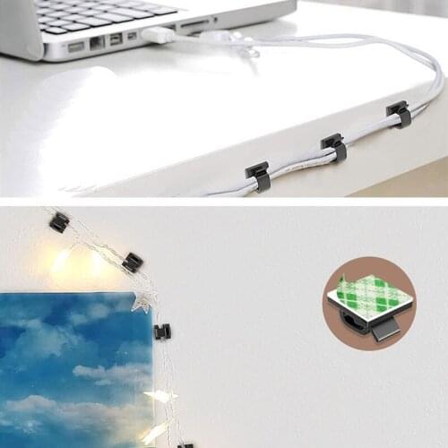10Pcs Cable Organizer Easy to Install Desktop Management Mini Practical