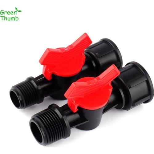 15pcs 1/2"*1/2" 3/4"*3/4" Plastic Red PE Pipe Thread Valve Straight Connector Drip Irrigation Pipe Fittings For Gaden Irrigation