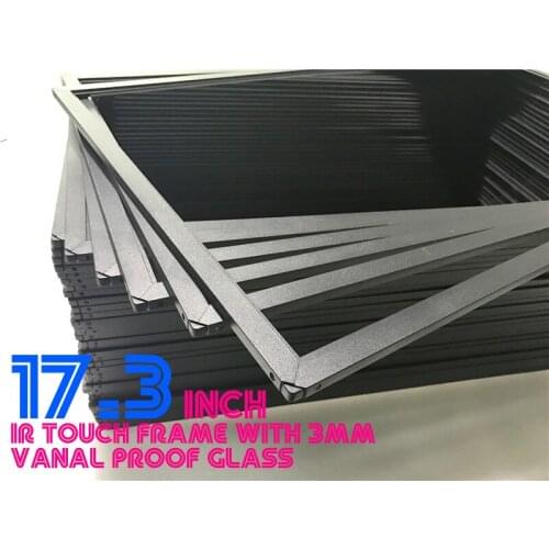 17.3 inch Wide Screen Frame 16:9 IR touch Frame, 2 Touch Points, Driver free, Vandal Proof, Dust Proof, Anti-lights with glass