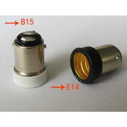 2pcs B15 to E14 conversion lamp holder screw socket BA15D bayonet screw socket B15-E14