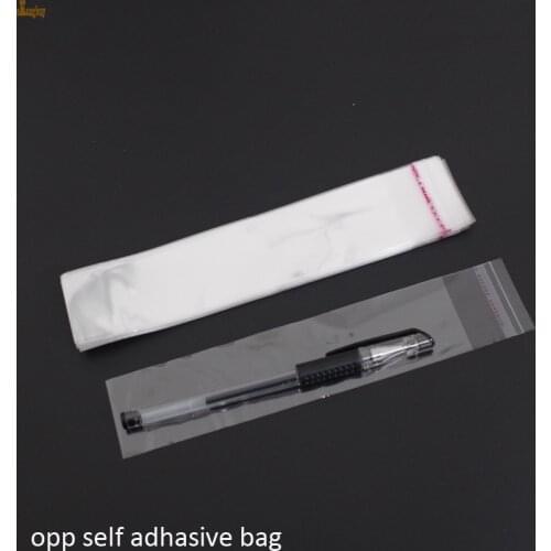 2018 500pcs Clear Resealable Bopp/poly / Cellophane Bag 5x18+3cm Transparent Opp Gift Bags Plastic Packaging Self Adhesive Seal