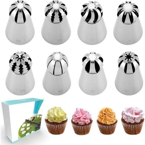22PCS / Set Cake Tips Set Cream Decoration mouths Icing Piping Pastry Nozzles Cupcake Decorating Tool DIY Baking Tools