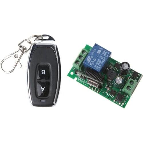 AC 220V 1CH RF 433MHz Wireless Remote Control Switch Learning Code 1 Relay Lamp Light Controller