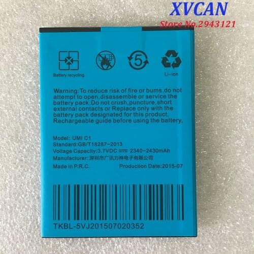 Mobile phone battery UMI C1 battery 2300mAh Long standby time Test normal use before shipment UMI Mobile Accessories