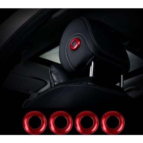 Car metal Seat headrest elevator button cover sticker for Mercedes Benz 2015-2016 C class/GLC Class/ML GL GLE GLS car type
