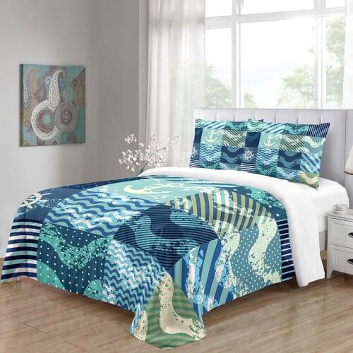 Home Ocean Steamship Installation Printing Adult Duvet Cover Bedding and Pillowcase King Size Single Double Bedroom Bed Cover