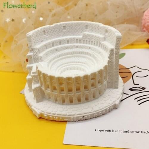 Ancient Rome Colosseum Flower Pot Clay Molds Cement Concrete Silicone Mold DIY Succulent Plants Resin Molds Plaster Gypsum Mould