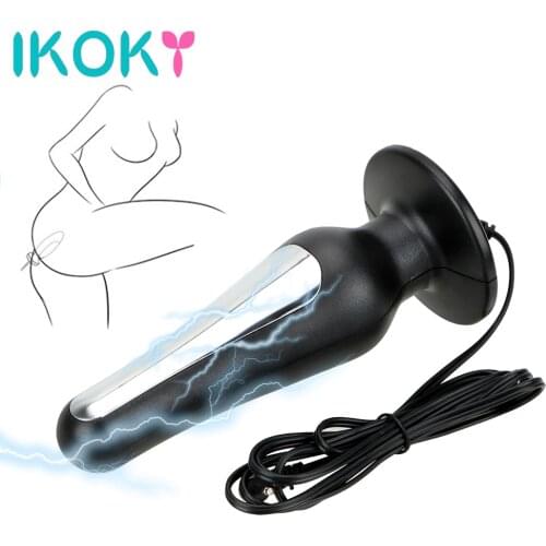 IKOKY Electric Shock Anal Plug Medical Themed Toys Butt Massage Erotic Adult Games Sex Toys for Women