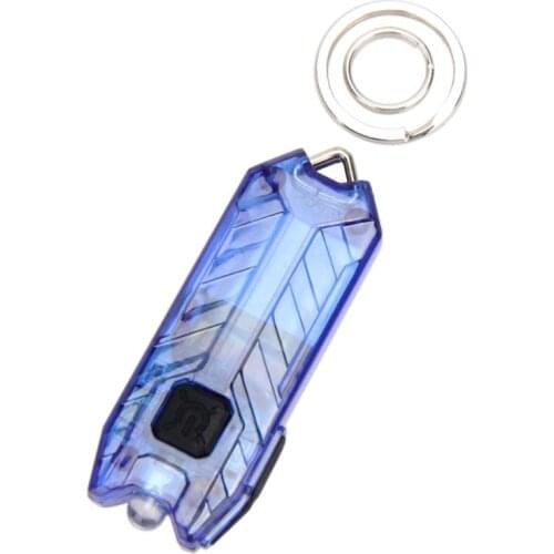 L9BE Mini LED Keychain Flashlight Electric Torch Portable USB Charging Rechargeable 45LM 2 Modes Tube Camping Night Reading