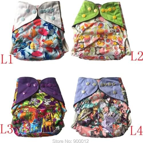 Reusable Baby AIO Cloth diapers Cover With Microfiber Inserts bamboo terry layer For Boys & Girls Washable Diaper Nappy 300 Pcs