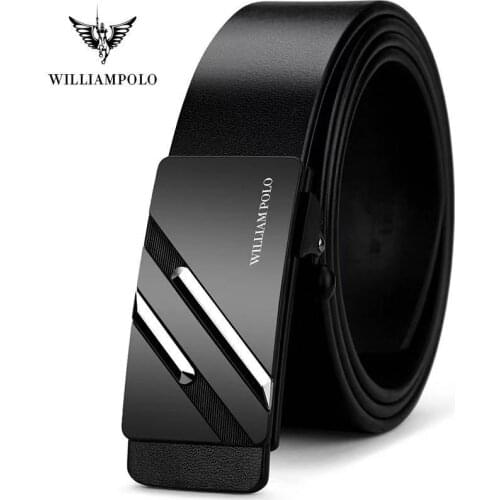 100% Genuine Leather Men belt Luxury Brand Designer Leather Automatic Buckle Waist Young men Fashion Design Belt