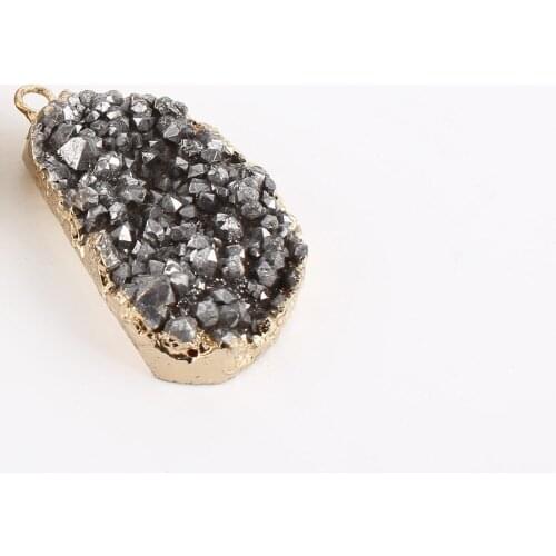 Irregular Nature Stone Pendant DIY Necklace Bracelet Girl Gift