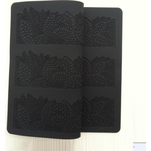 CT-010 New Style Three Lace Soft 100% Platinum Silicone Cake Fondant Embossing Gum Paste Decorating Mold Tool