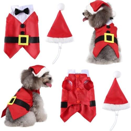 A Pet Cat Cosplay Costume Funny Pet Dog Costumes Cute Cosplay Suit With A Cap Festival Christmas Apparel Clothes