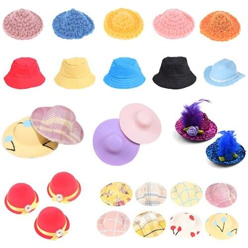 1/2/5pcs Original Doll Hat Fashion Cap For 1/6 1/12 Doll Accessories Hat Gift Baby DIY Christmas Toys Dollhouse Miniature Decor