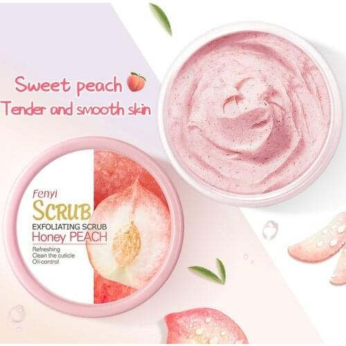 Peach Body Scrub Cream Face Scrub Deep Cleansing Skin Whitening Go Cutin Dead Skin Treatment Moisturizing Body Care