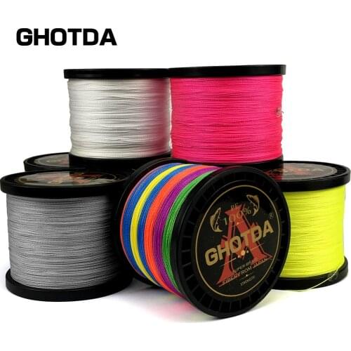 GHOTDA Braided Fishing Line 8 Strands 1000M 500M 300M 100M Strong PE Multifilament Carp Fishing Line