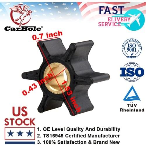 Outboard Parts Water Pump Impeller 387361 763735 18-3090 for Johnson Evinrude OMC BRP 2HP 4HP 6HP Boat Motor