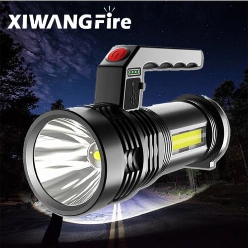 Portable Long-Range Flashlight Super Bright USB Rechargeable Outdoor Searchlight P500 Flashlight 6000LM Spotlight Floodlight
