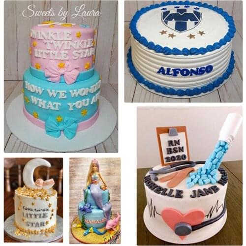 Portable 1 Set Great Cookie Mold Embosser Plunger Blue Color Fondant Cutter Multifunctional for Home