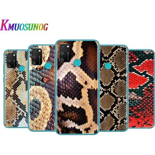 Transparent Cover Fashion Leather Snake For Honor V30 View 20 V20 30i 30S 30 20S 20E 20i 20 Lite Pro Plus Phone Case