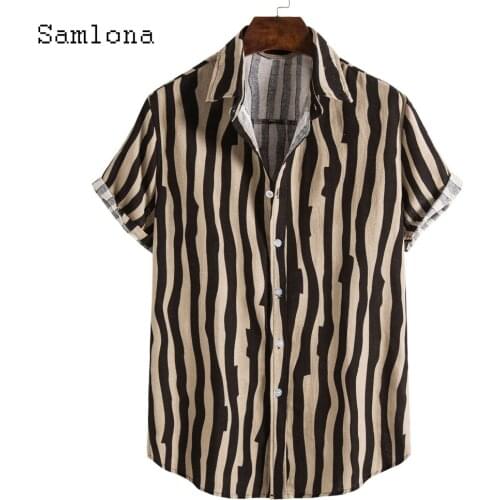 Samlona Men's Short Sleeve Shirts