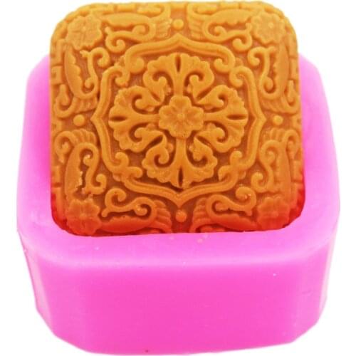 Chinese Style Flowers Craft Art Silicone 3D Soap Mold Craft Molds DIY Handmade Candle Molds