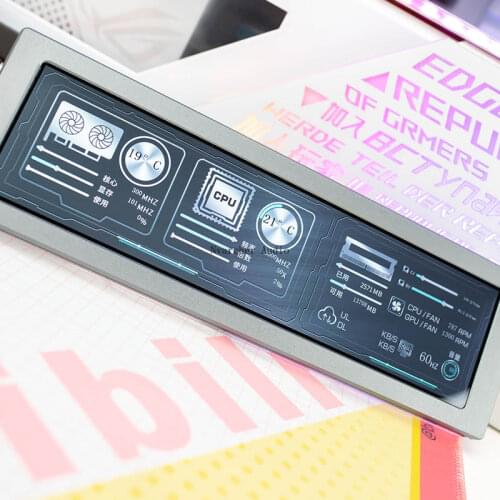 DIY 1920*480HD IPS Screen Temperature Control Dynamic Display Desktop AIDA64 Adjustable Brightness For Raspberry Pi Computer
