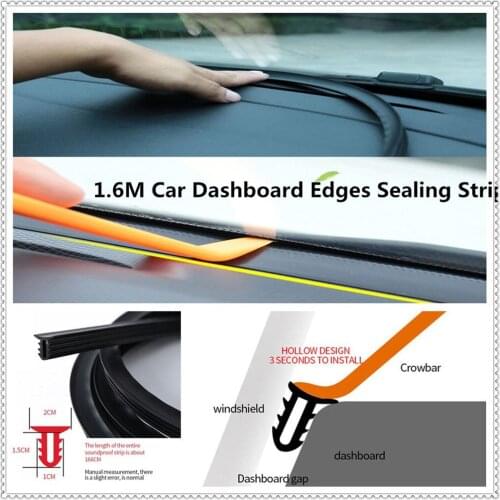UType 1.6M Car Dashboard Strip Front Windshield Sealing Rubber Strips for Hyundai CCS NEOS-3 Accent SR HND-4 Blue-Will i-blue