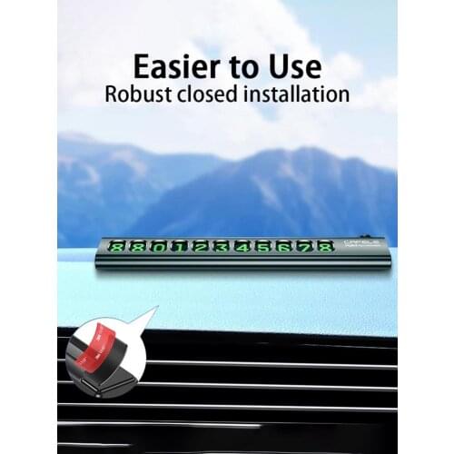 Car Temporary Parking Card Luminous License Plate Park Stop Card Luminous License Plate Car Accessories