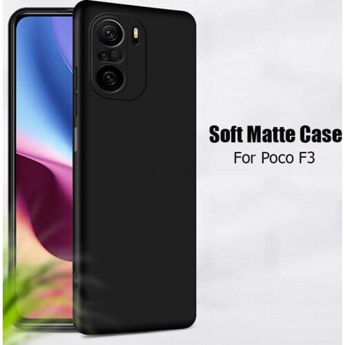 For Xiaomi Poco F3 Case Slim Matte Soft Silicone Camera Protection Back Cover For Xiaomi Poco X3 Pro PocoF3 Phone Case