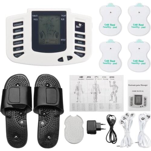 Electrical Muscle Stimulator Electric Pulse Therapy Massager Meridian Body Tens Acupuncture Massage Machine With Pads Slipper