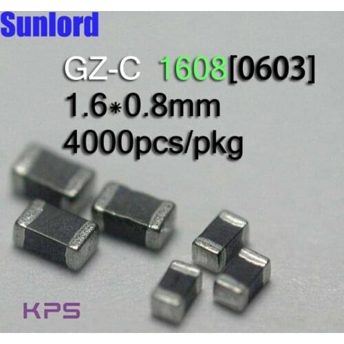 GZ-C 1608 Multilayer Chip Ferrite Bead Noise suppression Computer DVD Camera LCD TV OA 3C 5G AI EMI Communication Phones