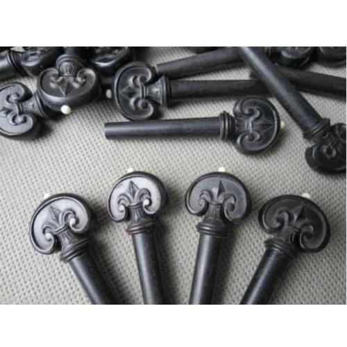 Beautiful 4/4violin Fittings,8pcs carving ebony pegs.Perfect workmanship